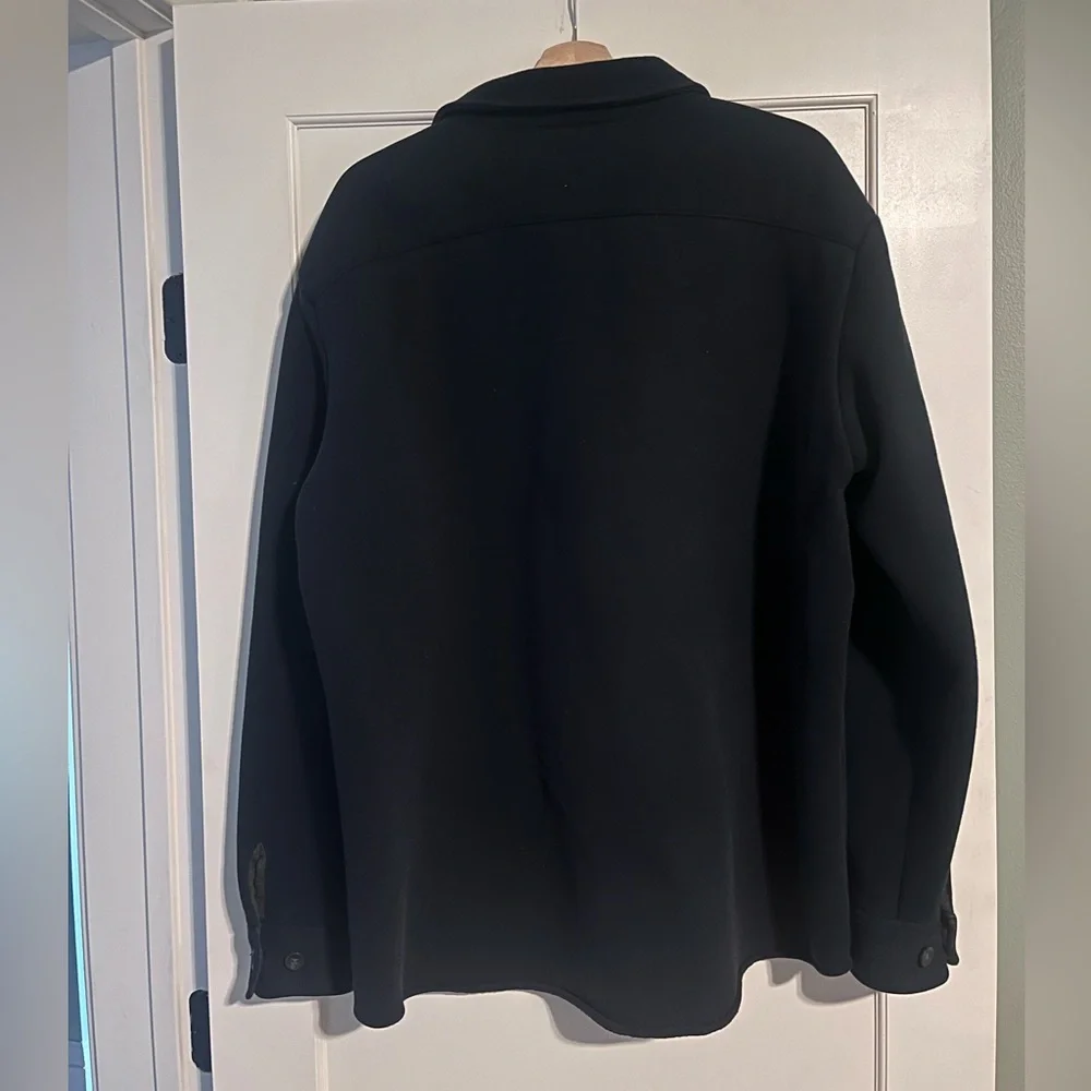 True Classic Fleece Shacket, Navy Blue, size 2XL